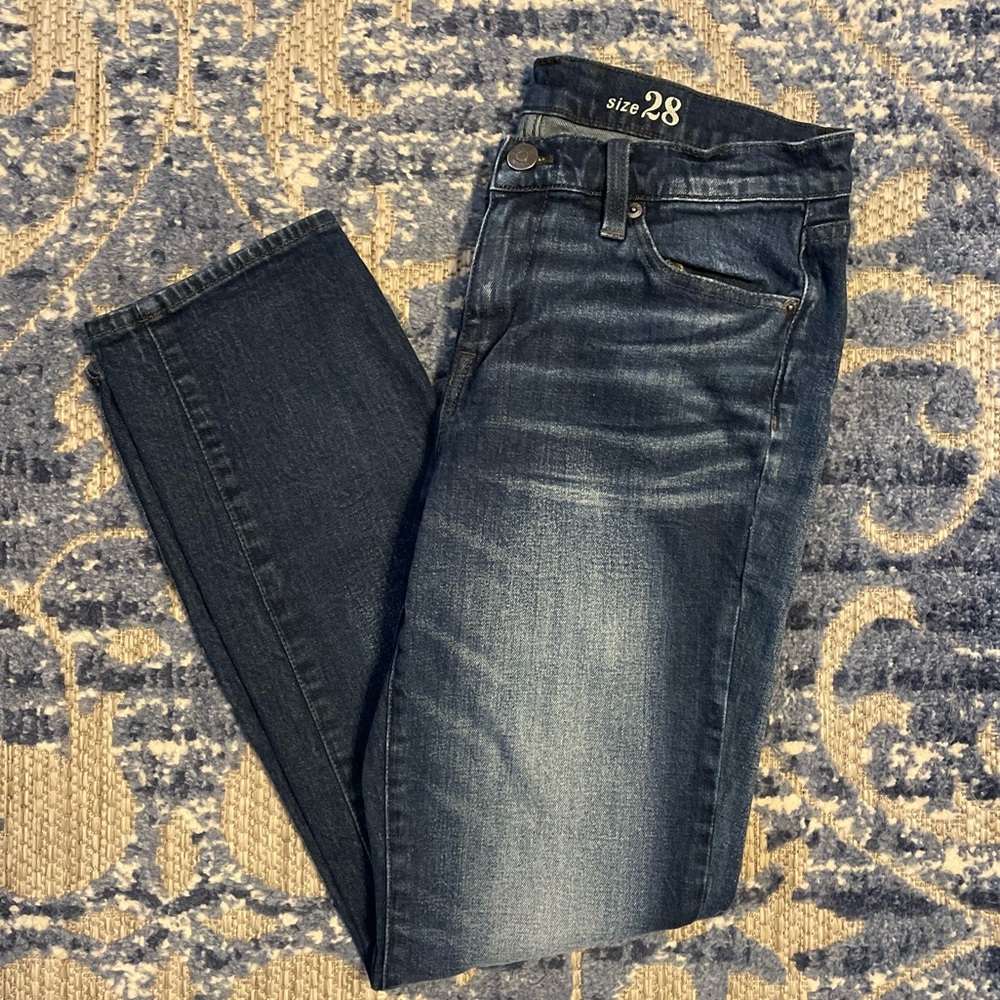 J Crew broken in boyfriend jeans